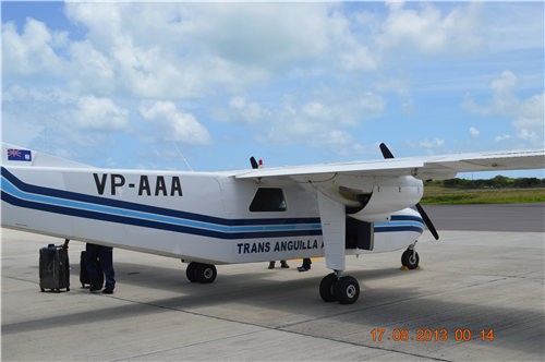 Aboard a private small plane in Antigua